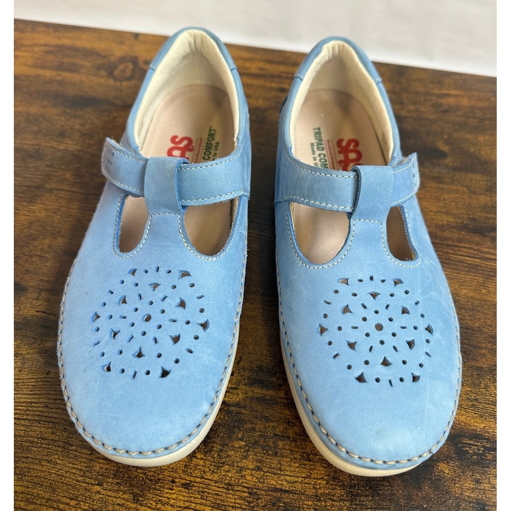 SAS Tripad Comfort Willow Slip On Loafer Mary Jane Cutout Walking Shoe Blue 8 WW - Picture 2 of 15